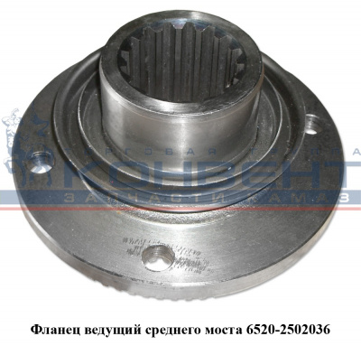 купить Фланец заднего моста 6520 круглый шлицы 4 отверстия ПАО КамАЗ / с разбора