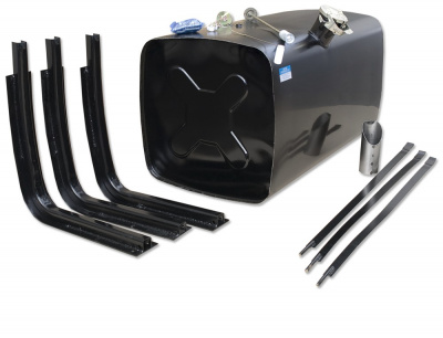 Бак топливный в сборе 170л. 950*400*490 (дл*выс*шир) с топливозаборником, низкая горловина, полуоборотная крышка / КМЗ - фото, внешний вид